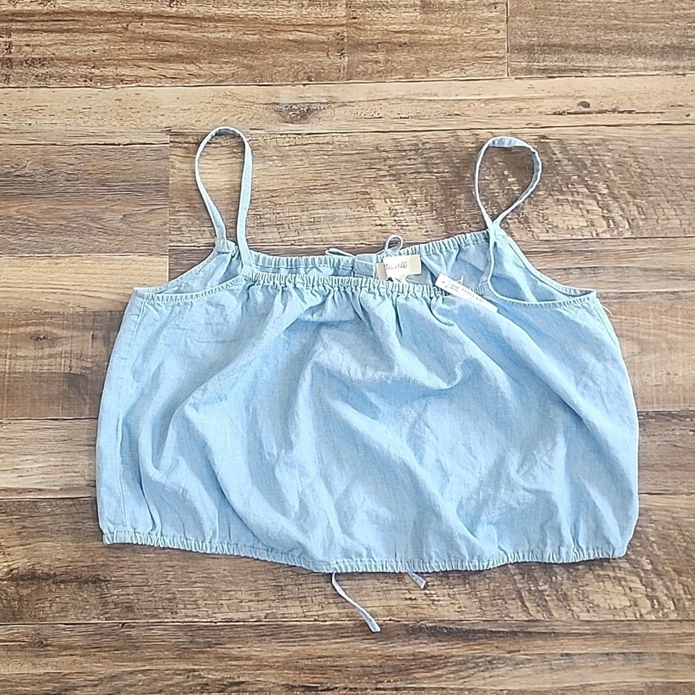 NWT Madewell Chambray Meriden Top Sz  Small - Picture 5 of 8